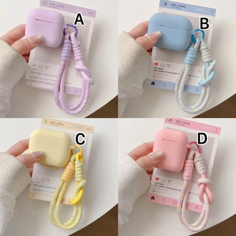 R00154 パステルロープ AirPodsケース
