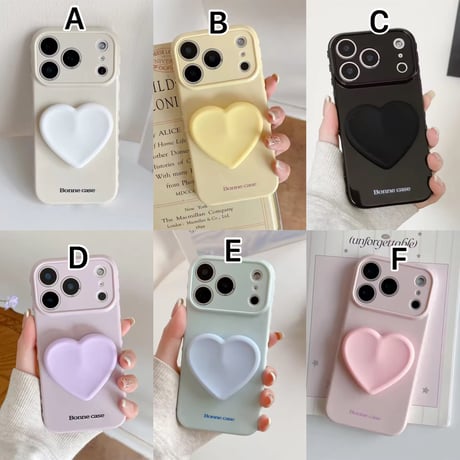K23121 パステルハートグリップ iPhoneケース