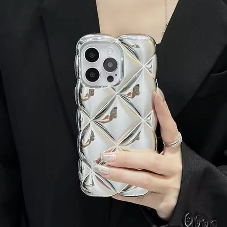 S74452 ミラーシャイン キルティングiPhoneケース