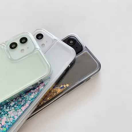 L62206 きらめきグリッターのシャワーiPhoneケース