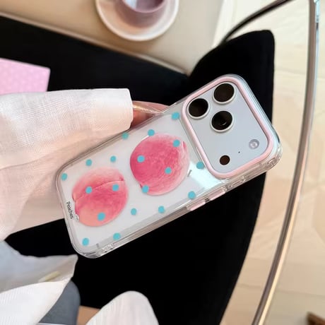 L62480 フルーツドットクリアiPhoneケース