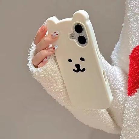 S74798 くまみみシリコンiPhoneケース