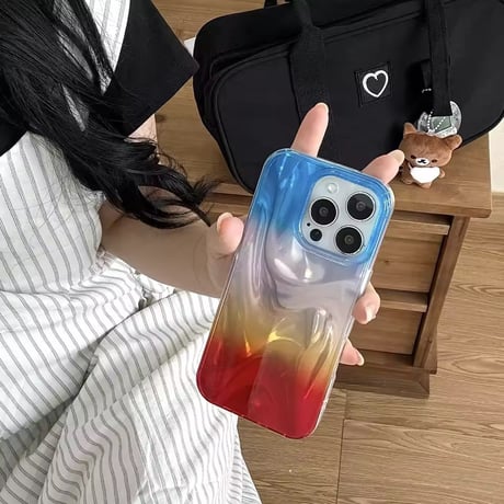 S74901 グロッシーマーブルカラー iPhoneケース