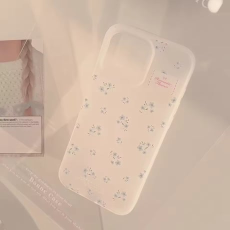 S75160 ゆる小花のホワイトiPhoneケース