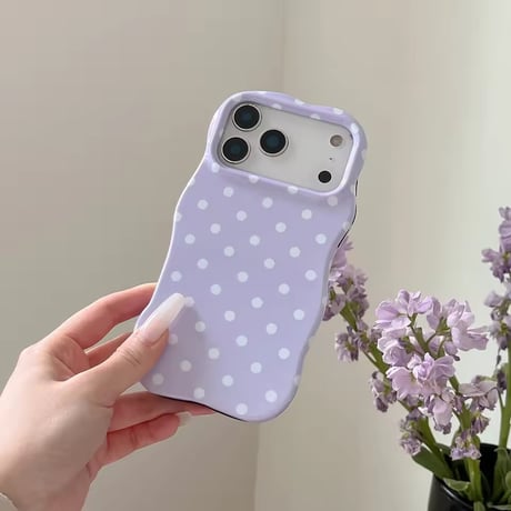 S75461 ゆるウェーブドットiPhoneケース