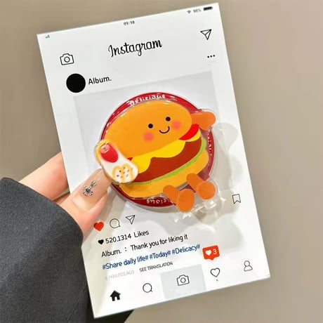 P0340 にこにこフードMagSafe対応スマホグリップ