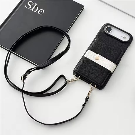 K22942 ストラップ付きカードポケット iPhoneケース