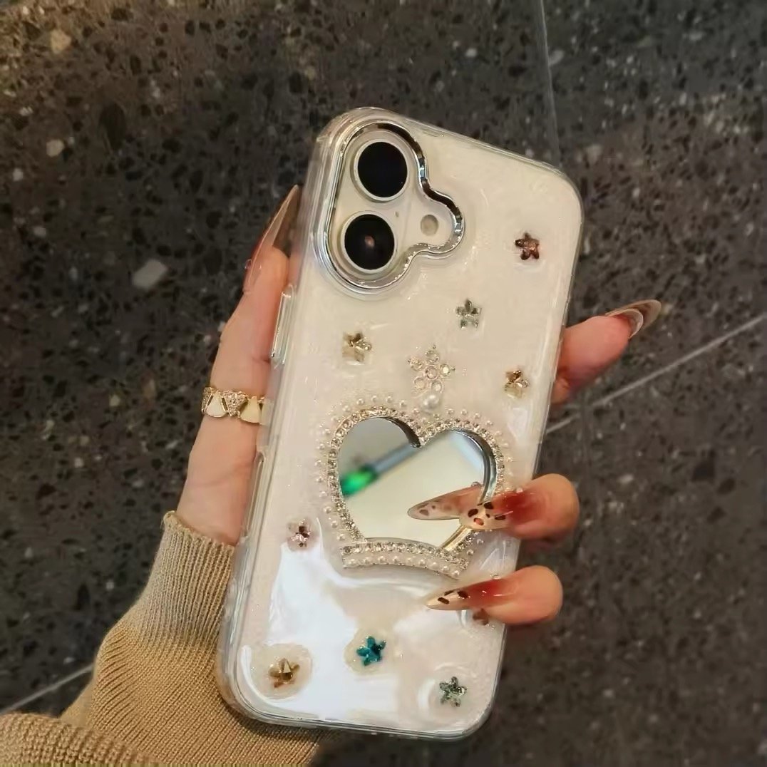 K22756 きらめきハートミラーの王冠iPhoneケース | nanomita
