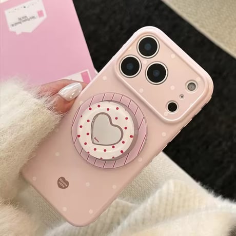 K23095 ハートグリップドットiPhoneケース