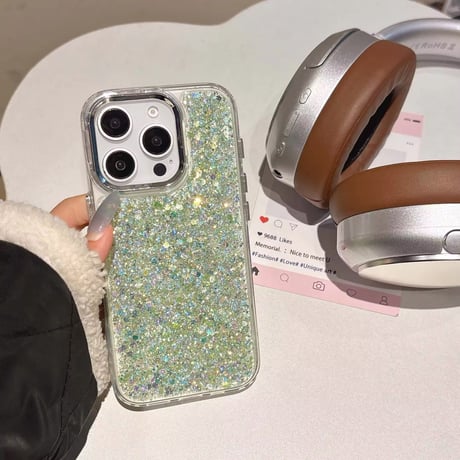 S74623 きらめきグリッターのiPhoneケース