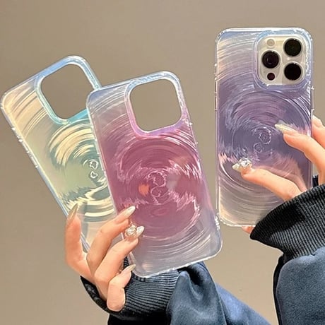 S74572 オーロラマーブルiPhoneケース