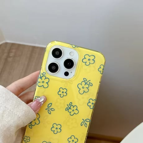 S75417 イエローフラワーiPhoneケース
