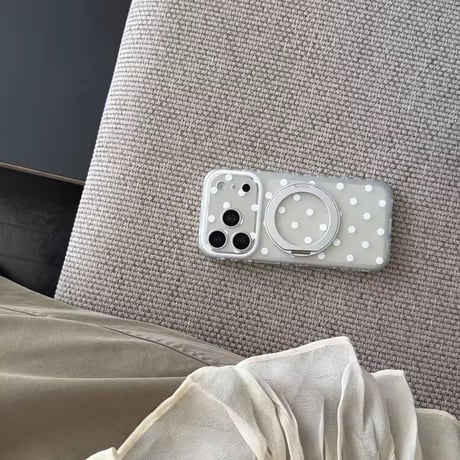 K23191 ドットリングスタンド付きクリアiPhoneケース