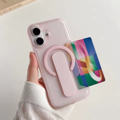 K23187 カード収納スタンドリングiPhoneケース