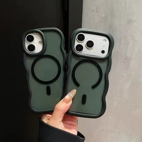 L62468 うねうねフレーム MagSafe対応iPhoneケース