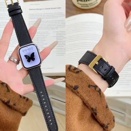 N00194 デイリーエレガント レザーApplewatchバンド