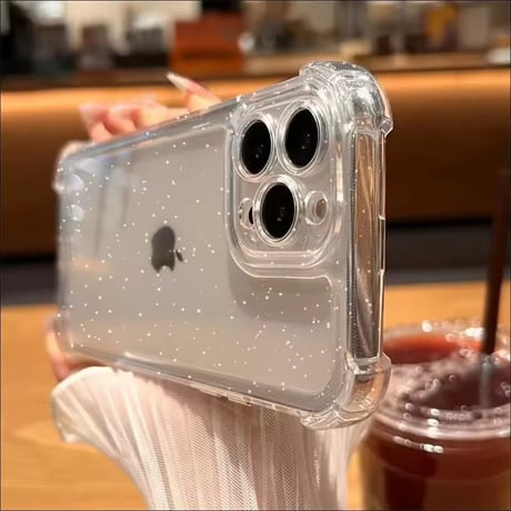 L62322 グリッタークリアiPhoneケース