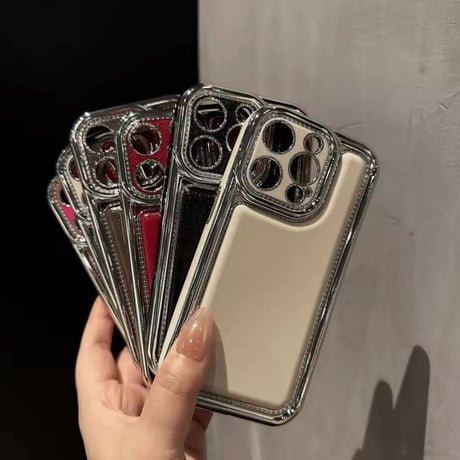 S74153 レザールック メタルフレーム iPhoneケース