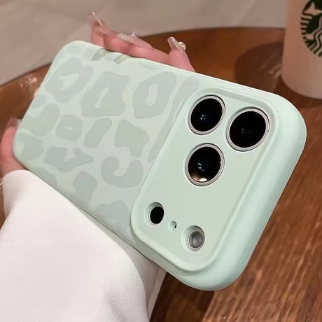 S75153 バイカラー レオパードマット iPhoneケース