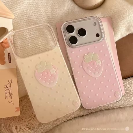 S75495 いちごミルキードットiPhoneケース