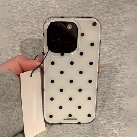 S75039 モノトーンドットクリアiPhoneケース