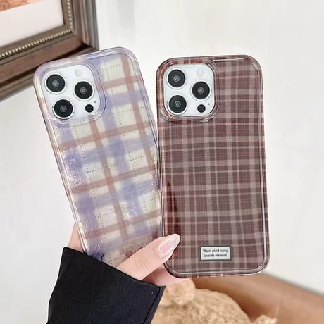 S75241 ウォームチェック ニュアンスiPhoneケース