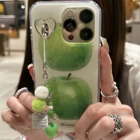 S74570 グリーンアップルiPhoneケース