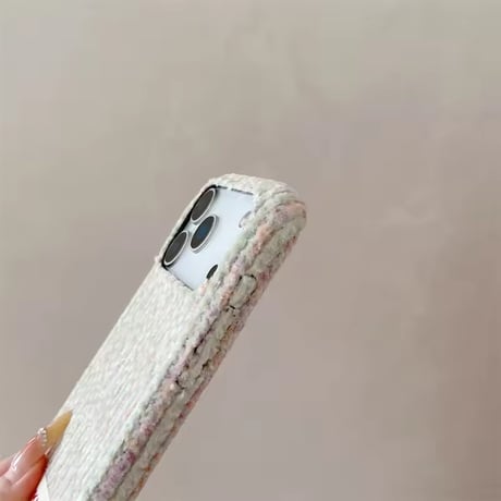 S75233 ツイードニット iPhoneケース