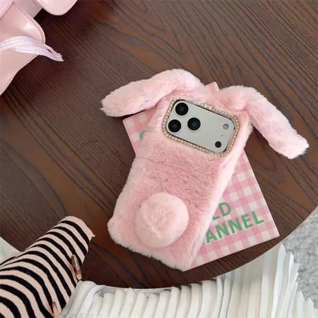 S75100 ふわもこバニーiPhoneケース