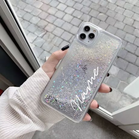 S72964  Name Glitter Flow iPhoneケース