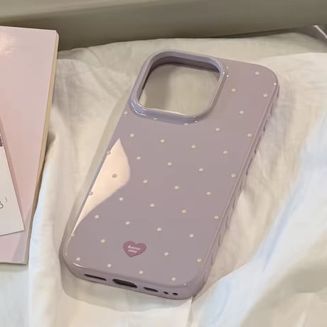 S75063 ドットハートパステル iPhoneケース