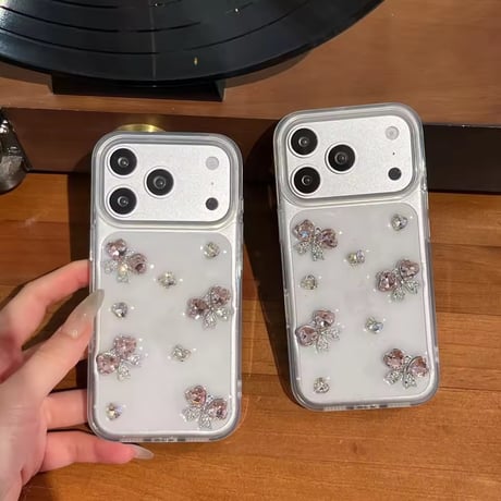 L62448 リボンビジュークリアiPhoneケース