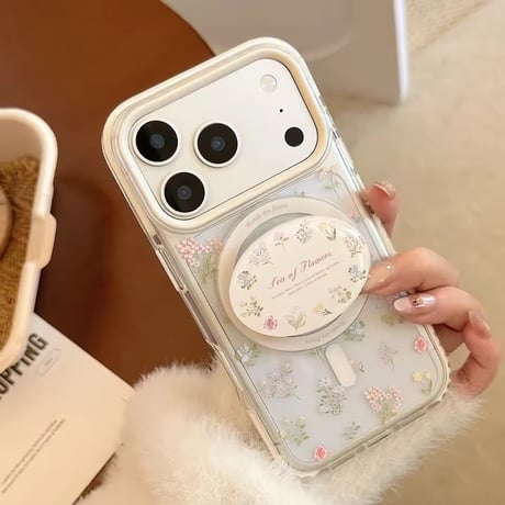 K23158 ボタニカルフラワー MagSafe対応iPhoneケース
