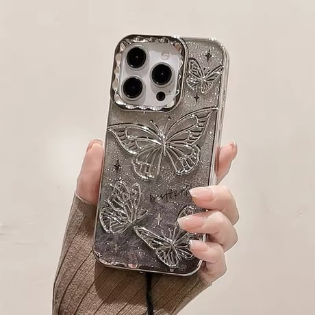 S74339 グリッターバタフライ iPhoneケース