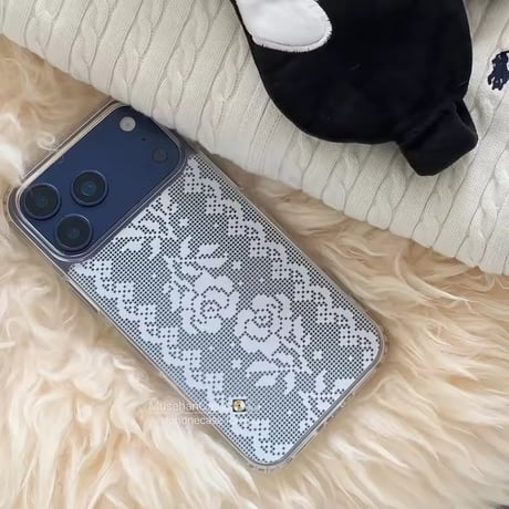 S75456 レースフラワーiPhoneケース