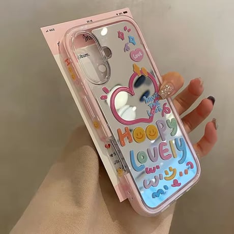 K22838 スマイリーポップミラーiPhoneケース
