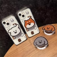 P0357 にっこりワンちゃん スマホグリップ