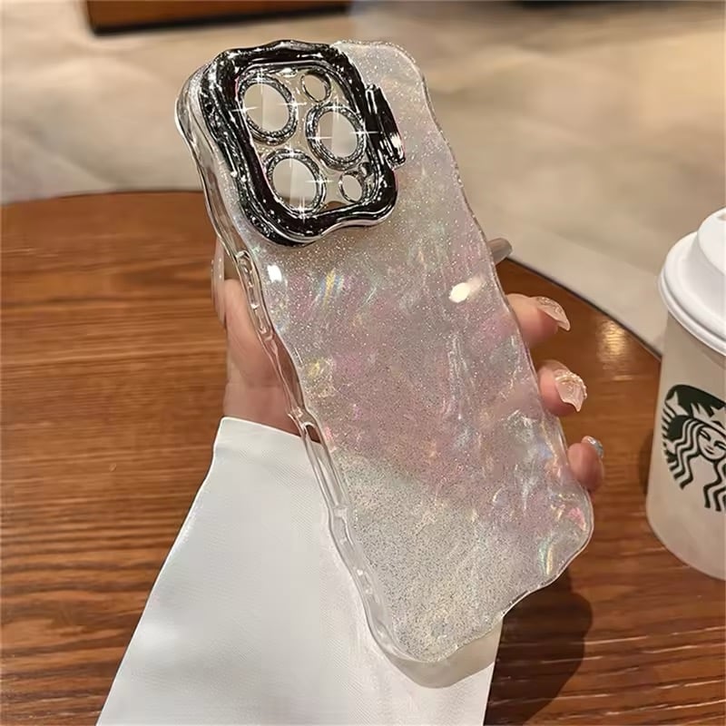 K22688 ぷるぷるラメのカメラスタンドiPhoneケース | nanomita