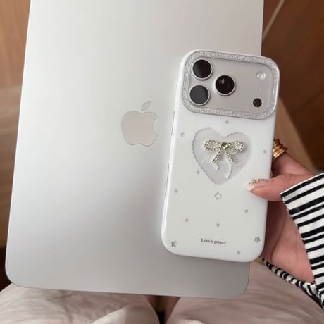 K22948 ハートリボン きらめきiPhoneケース