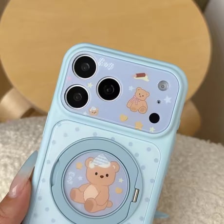 K23122 くまちゃんリングスタンド iPhoneケース