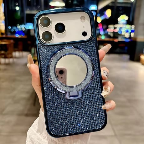 K22956 MagSafe対応グリッターリングスタンド iPhoneケース