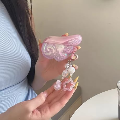R00148 エンジェルウィング パールチャーム AirPodsケース