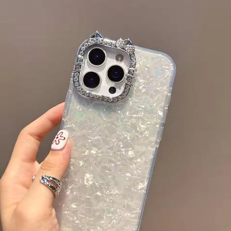 S75088 きらめきホログラムハート iPhoneケース