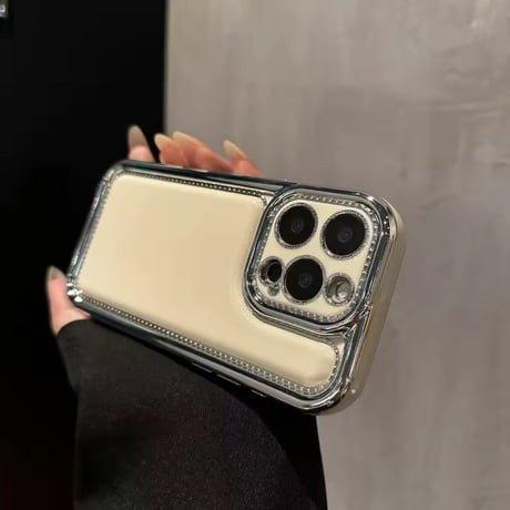 S74153 レザールック メタルフレーム iPhoneケース