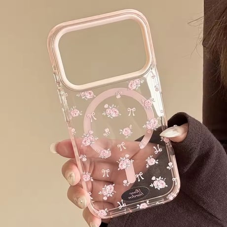 L62450 ローズリボンガーデン iPhoneケース（MagSafe対応あり）
