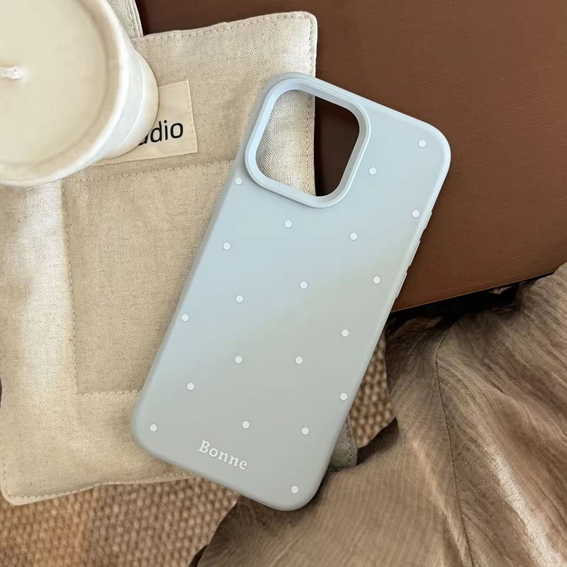 S74793 BonneドットのやさしいマットiPhoneケース | nanomita