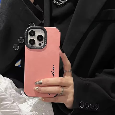 S75598 スエードタッチカスタムネーム入りiPhoneケース