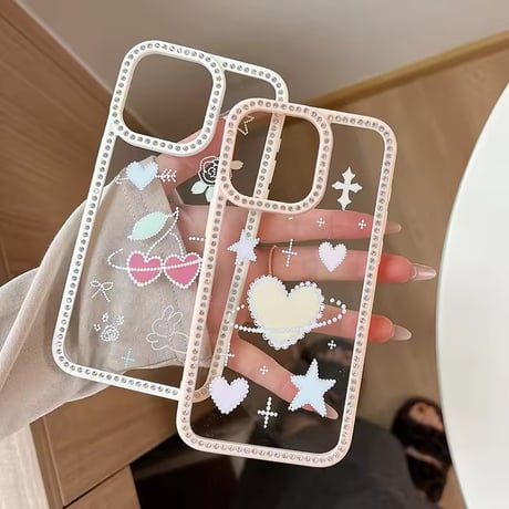 L62237 パステルビジューのドリーミーiPhoneケース