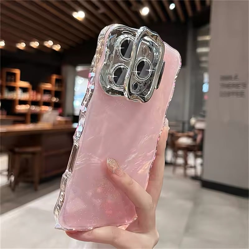 K22688 ぷるぷるラメのカメラスタンドiPhoneケース | nanomita