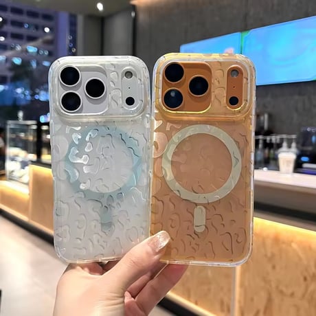 L62374 レオパードタッチ MagSafeクリア iPhoneケース